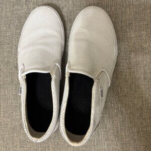 Classic Vans White Slip-Ons Size 9.5M